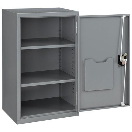 GLOBAL INDUSTRIAL Assembled Wall Storage Cabinet, 19-7/8x14-1/4x32-3/4, Gray 269877GY